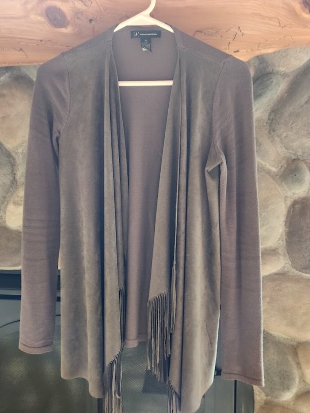 INC International Concepts Dark Mossy Green Open Cardigan - XS!
